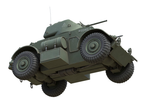 T17E1 Staghound Armored Car Model 3D