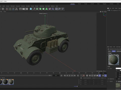 T17E1 Staghound Armored Car 3D Model