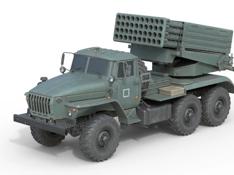 Tornado G Multiple Launch Rocket System 3D Model