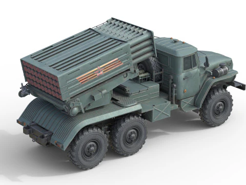 Tornado G Multiple Launch Rocket System 3D Model