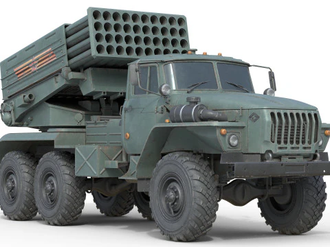 Tornado G Multiple Launch Rocket System 3D Model