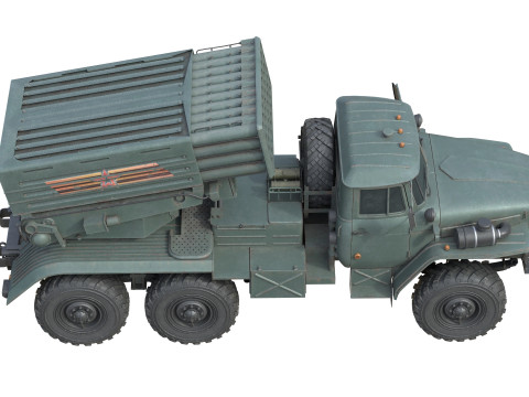 Tornado G Multiple Launch Rocket System Model 3D