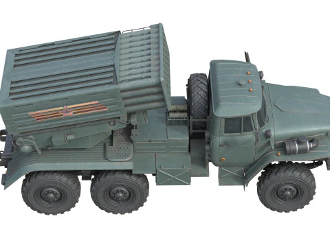 Tornado G Multiple Launch Rocket System 3D Model