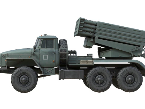 Tornado G Multiple Launch Rocket System 3D Model