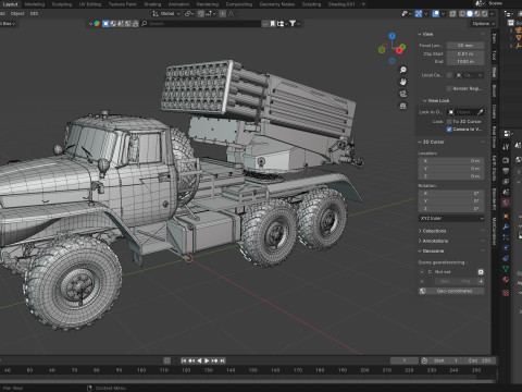 Tornado G Multiple Launch Rocket System Model 3D