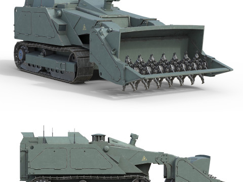 Uran 6 Mine Clearing Robot 3D Модель