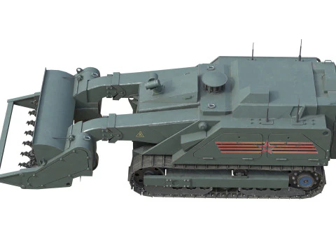 Uran 6 Mine Clearing Robot 3D Model