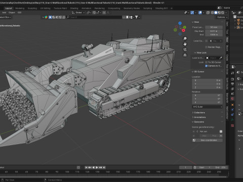 Uran 6 Mine Clearing Robot Modèle 3D