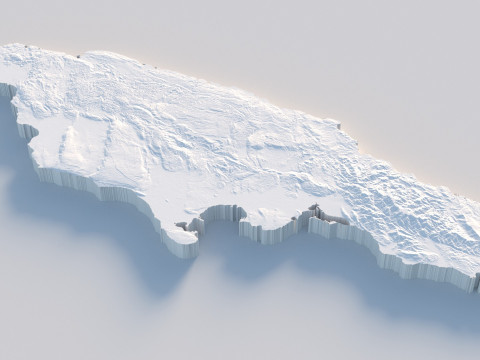 Jamaica Terrain Map Modèle 3D