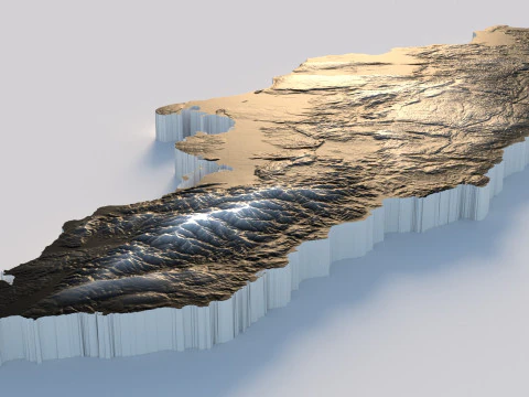 Jamaica Terrain Map 3D Model