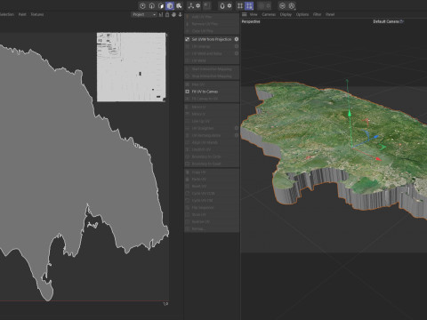 Jamaica Terrain Map Modèle 3D