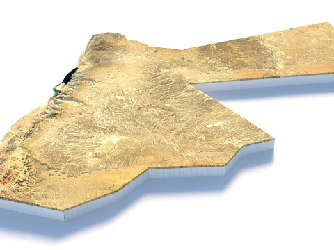 Jordans Terrain Map 3D Model