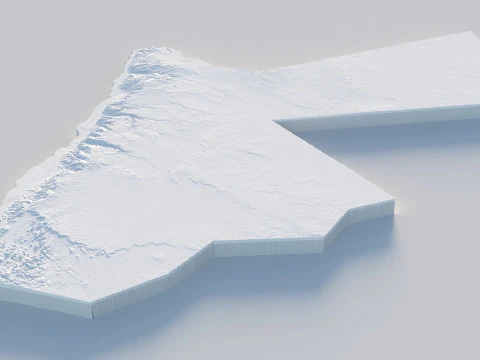Jordans Terrain Map 3D Model