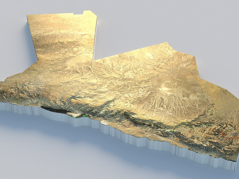 Jordans Terrain Map 3D 模型