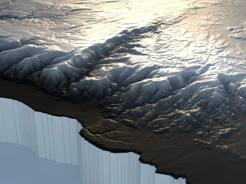 Jordans Terrain Map 3D Model