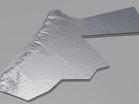 Jordans Terrain Map 3D Model