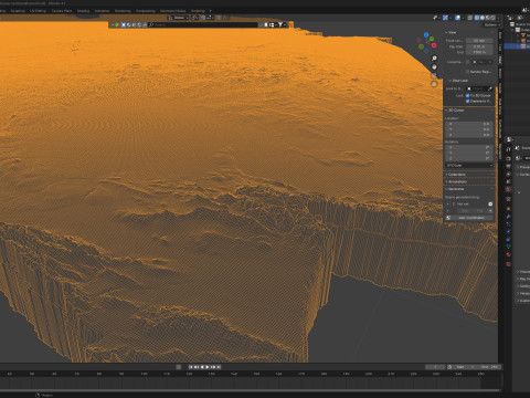 Kazakhstan terrain map 3D Model