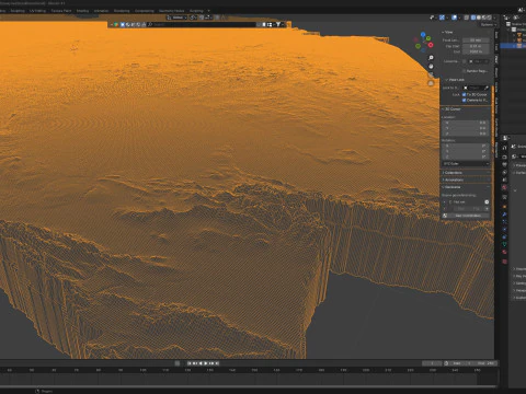 Kazakhstan terrain map 3D Model