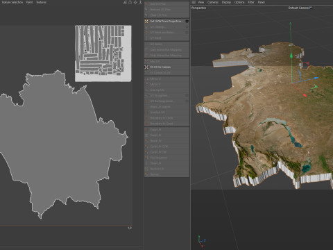 Kazakhstan terrain map 3D Model