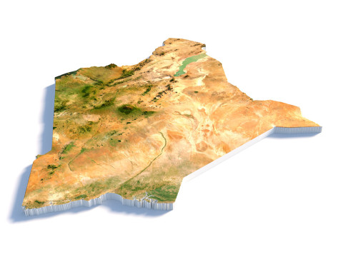 Kenya Terrain Map 3D Модель
