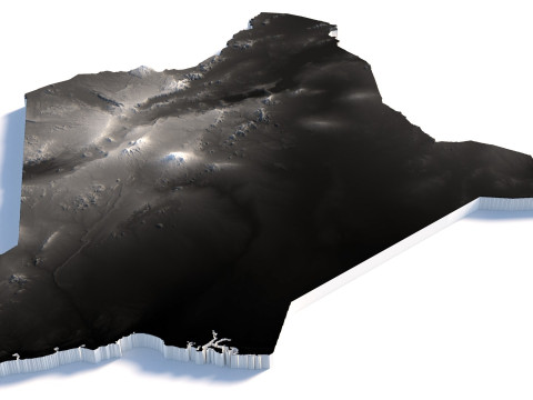 Kenya Terrain Map 3D-Modell