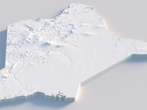 Kenya Terrain Map 3D-Modell