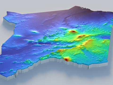 Kenya Terrain Map 3D-Modell