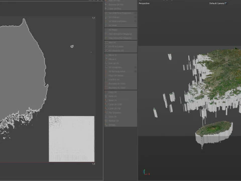 Korea ROK Terrain Map 3D Model