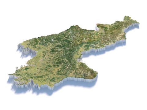 Mapa terenu Korei Model 3D