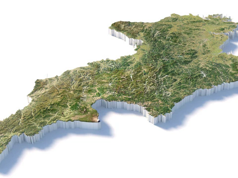 Mapa terenu Korei Model 3D