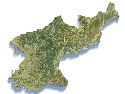 Mapa terenu Korei Model 3D