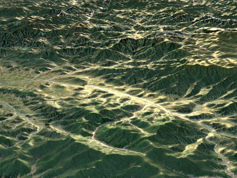 Mapa terenu Korei Model 3D