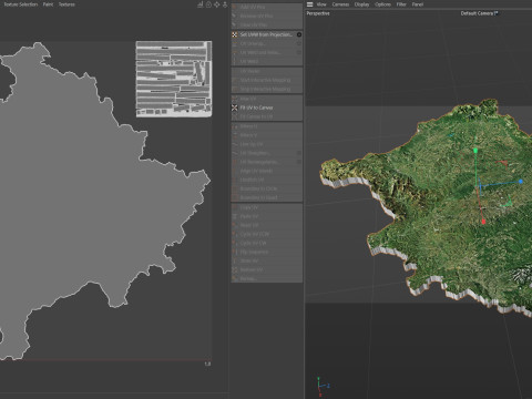 Kosovo Kosova Terrain Map Modello 3D