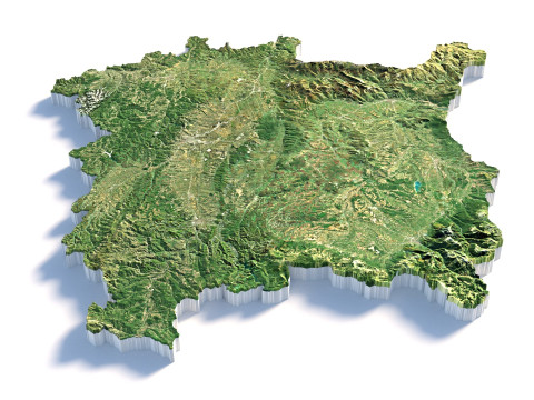 Kosovo Kosova Terrain Map Modello 3D