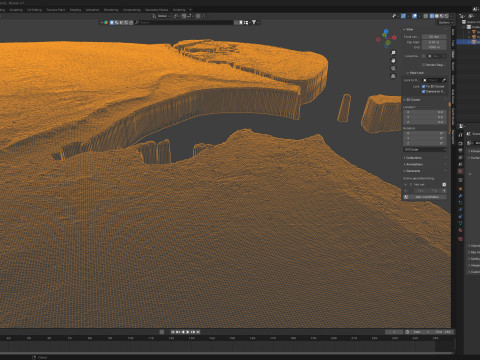 Kuwait Terrain Map 3D 모델