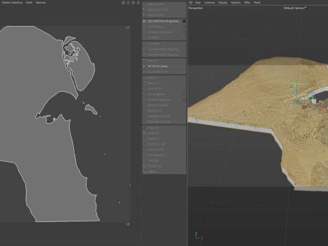Kuwait Terrain Map 3D Model