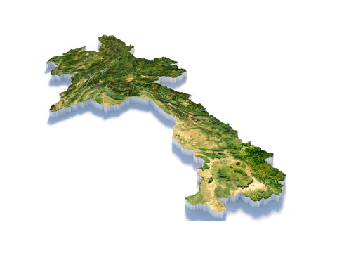 Mapa terenu Laosu Model 3D