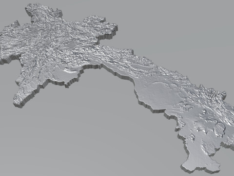 Laos Terrain Map 3D-Modell