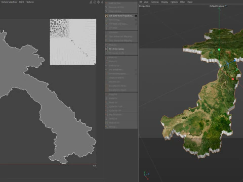 Laos Terrain Map 3D Model