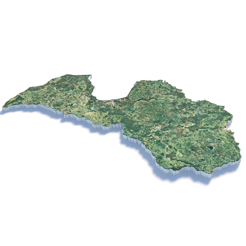 Latvia Terrain Map 3D Model .c4d .max .obj .3ds .fbx .stl .blend 
