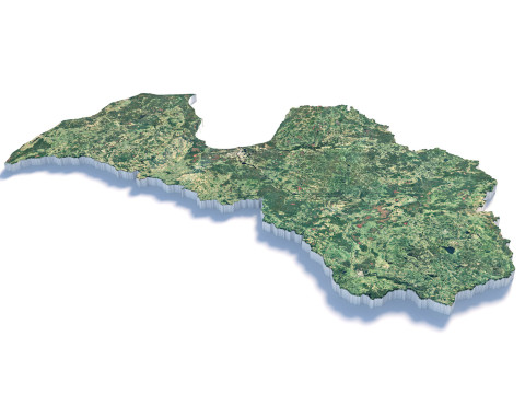 Latvia Terrain Map 3D Model
