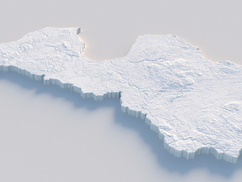 Latvia Terrain Map Modèle 3D