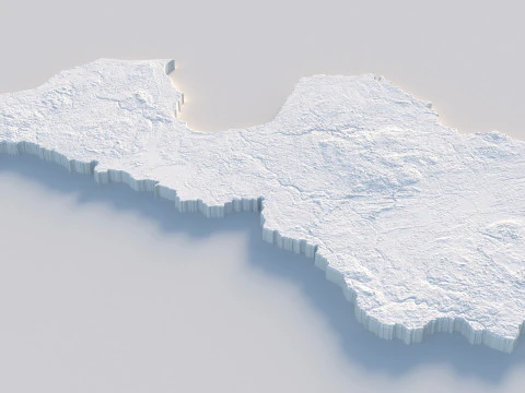Latvia Terrain Map 3D Model