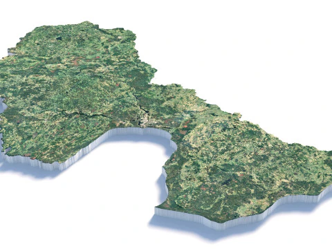 Latvia Terrain Map 3D Model