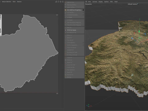 Lesotho Terrain Map 3D Model