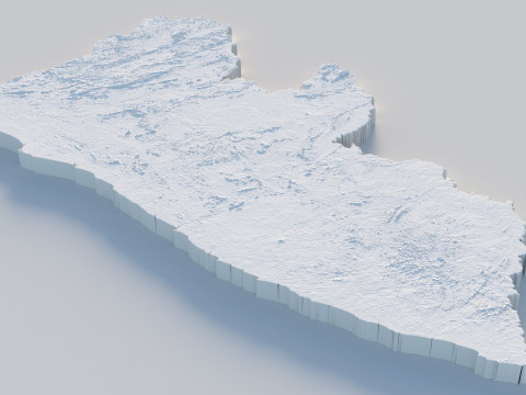 Liberia Terrain Map 3D Model