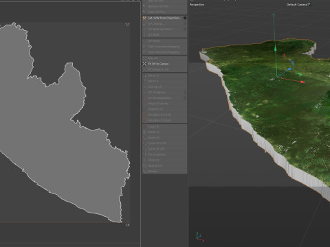 Liberia Terrain Map 3D Model