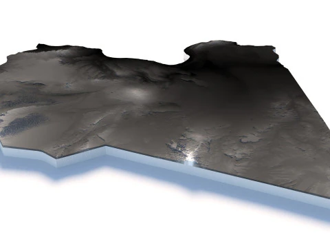 Libya Terrain Map 3D Model