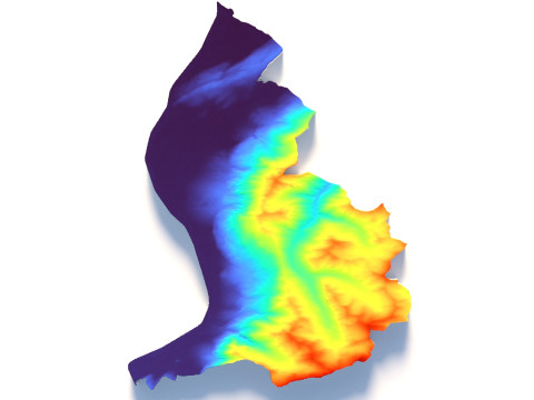 Liechtenstein Terrain Map 3D Model
