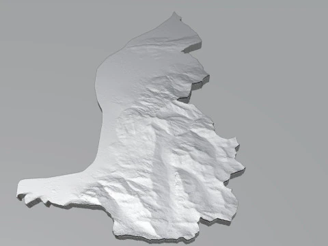 Liechtenstein Terrain Map 3D Model